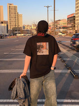 [A-T0095] ベアガール半袖Tシャツ (2色)