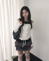 Stripe firll cancan skirt