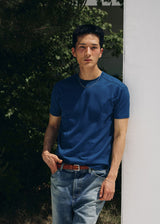 Cool curve half t-shirts(Aquablue)