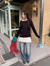 バイアスワイドジーンズ (2C)