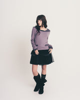 sailor stripe top / grape