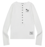 TINVER BUTTON HENRY NECK KNIT