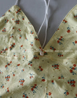 Flower Backless Bustier Blouse