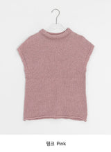 Rahini Layered Half-Neck Cap Short Sleeve Knit