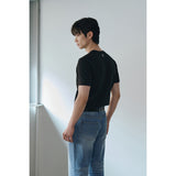 [Muscle fit] クールカーブハーフTシャツ(ブラック)