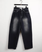 Tapim back printing wide denim pants