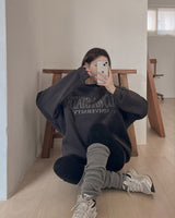Overfit fleece sweat
