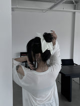 flowy リボンヘアーシュシュ (2color)