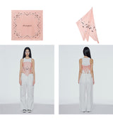 Paisley-print silk scarf top
