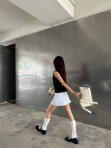 Cozy Fit Casual Sweat Mini Skirt