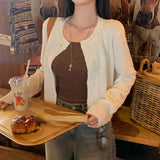 [BELLIDE MADE] Peanuts, buccul semi-cropped cardigan