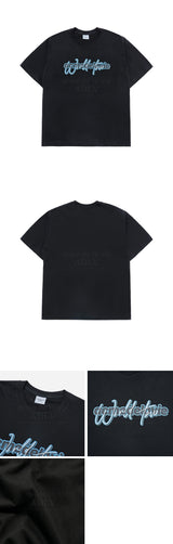 24FW レイヤーワールドツアーロゴショートスリーブTシャツブラック