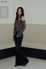 black jeans bootcut denim pants