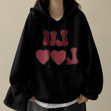 Luro dot heart lettering hood