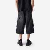 FAITH FADE Workwear - Cargo Jorts (Black Washed)