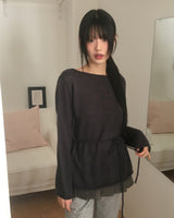 ziren ルーズフィット ウール ストラップ ニットウェア