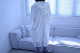 Bohem tassel button knit cape