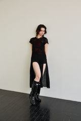 WITTY KNIT ONE-PIECE / BLACK