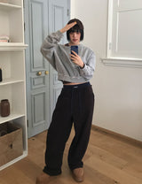 (Lining brushed) カラーブロックウエストパンツ