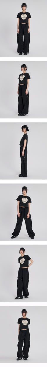 Parachute Flare Pants_Black