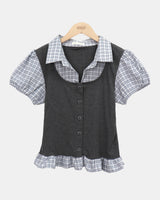 Apieu Layered Short-Sleeve Blouse