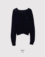 Motif Raglan V-neck Knit Cardigan (6color)