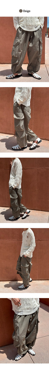 [S/S] Multi cargo nylon pants (3color)
