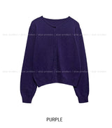 Socky Round Knit Cardigan
