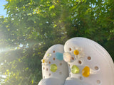 [Made shoes parts set]smile daisy flower(8pcs)