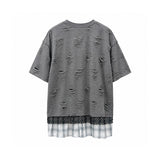 Triple Damage Layered Short Sleeve T-shirt