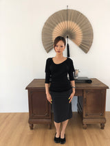 FOLD MIDI SKIRT