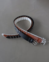 Two Buckle Punching Leather Belt