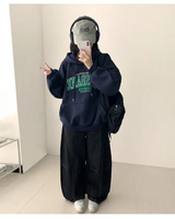Juno Brisbane Embroidery Lettering Overfit Hoodie