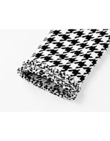 Andy Houndstooth Puff Long-Sleeve Jacket Black