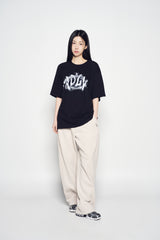 25SS ADLV ユニバースロゴショートスリーブTシャツ ブラック
