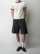 PT8 Pleated Denim Shorts