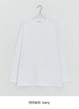 [unisex] Napyu Slit Over Plain Long Sleeve Tee