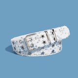 Denim Star Eyelet Double Belt
