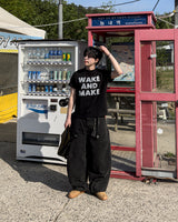 カルテルバックプリンティングデニムパンツ