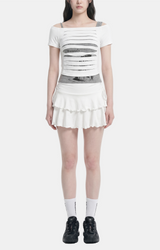 Neria Cutout Layered Tee