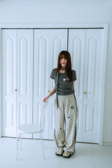 チョーカーバッジTシャツ(グレー)