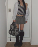  Devil Puff Backpack _ Black Stripe