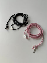 [Hand made/925silver] Long string bean necklace (2color)