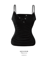 Silvia Snap Shirring Sleeveless (2color)