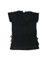 アイレットレースフードワンピース / black