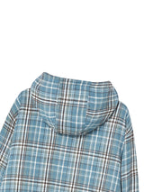 REVERSIBLE CHECK HOOD ZIP-UP GREY