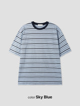 No.1314 マルチストライプハーフTシャツ (3color)