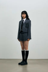 ASTRAL CROP JACKET / CHARCOAL