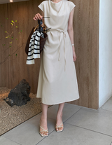 De Mer Drape Shirred Long Dress / 2 colors