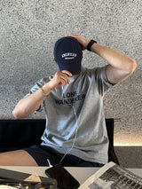 ルックリロードラウンレタリングオーバーサイズショートスリーブTシャツ